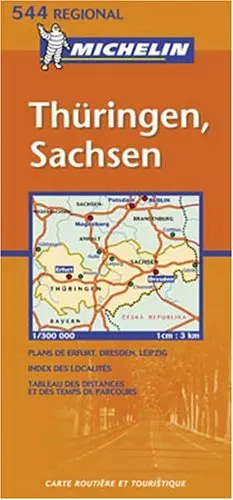 Michelin Germany Mideast - Thuringen/Sachsen Map No. 544 Michelin 1
