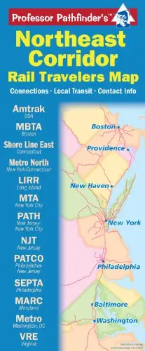 Northeast Corridor: Rail Travelers Map [Map] Hedberg Maps Inc 1