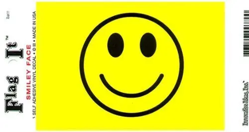 Smiley Face Decal For Auto, Truck, Or Boat 1-Pack 1