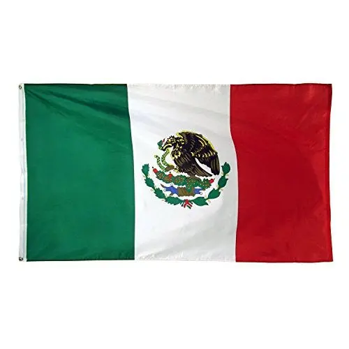 Online Stores 40006 Vibrant Green, White, Red Mexican Polyester Flag-3' X 5' (1 Pc), Orignal Color 1