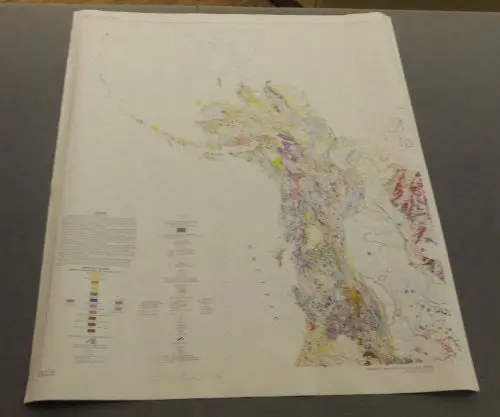 Preliminary Metallogenic Map Of North America (Northwest Quadrant) (Gia0014-2T) [Map] United States Department Of The Interior Geological Survey 1