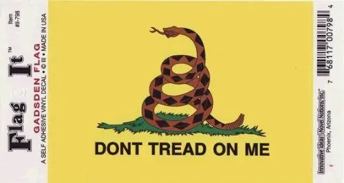 Gadsden Flag Self Adhesive Vinyl Decal 6-Pack 1