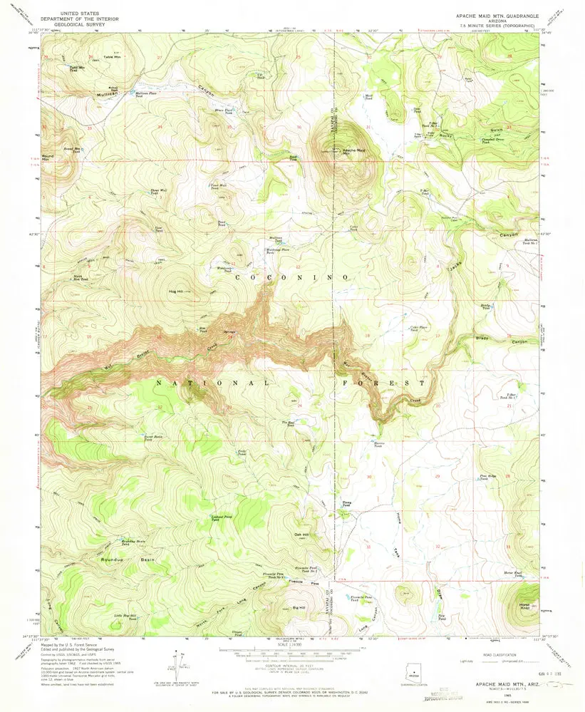 Apache Maid Mountain, Arizona [Map] U.S. Geological Survey 1