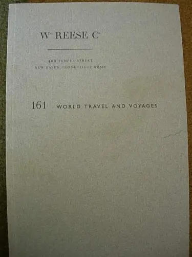 Catalouge # 161, World Travel And Voyages [Paperback] Wm. Reese Co. 1
