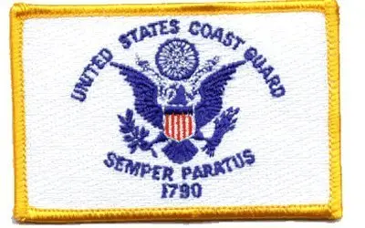 Coast Guard Flag Iron-On Embroidered Patch 1