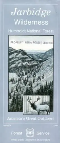 Jarbidge Wilderness Map - Nevada, Humboldt-Toyabe [Map] Usgs And Forest Service 1