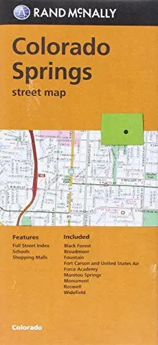 Rand Mcnally Folded Map: Colorado Springs Street Map Rand Mcnally 1