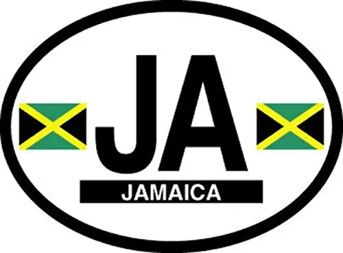 Js Artworks Jamaica Oval Vinyl Sticker Decal 1