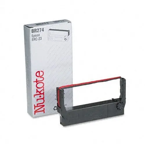 Nu-Kote : Br274/Pm274 Cash Register/Os Ribbon, Nylon, 1.5M Yield, Black/Red -:- Sold As 2 Packs Of - 1 - / - Total Of 2 Each 1