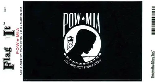 Flag It Pow-Mia Self Adhesive Vinyl Decal 1
