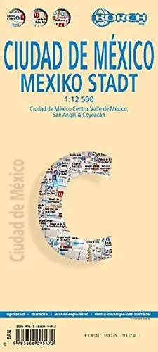 Laminated Mexico City Map By Borch (English Edition) Borch 1