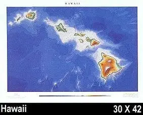 Raven Wall Map For The State Of Hawaii - Laminated [Map] 1