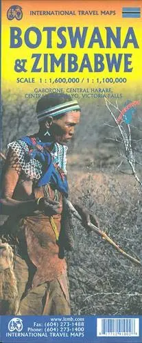 Botswana & Zimbabwe Travel Reference Waterproof Map [Map] Itmb Publishing Ltd 1