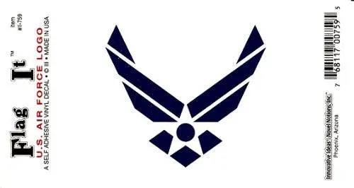 Flag It Us Air Force Logo Self Adhesive Vinyl Decal 1