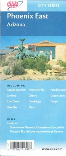Phoenix East, Arizona: Including Apache Junction, Carefree, Cave Creek, Chandler, ... Sky International Airport [Paperback] American Automobile Association 1