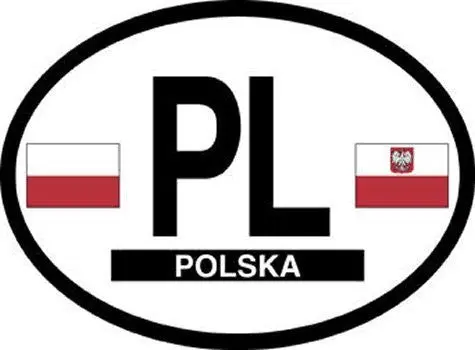 Pl Poland Oval Reflective Decals 2-Pack 1