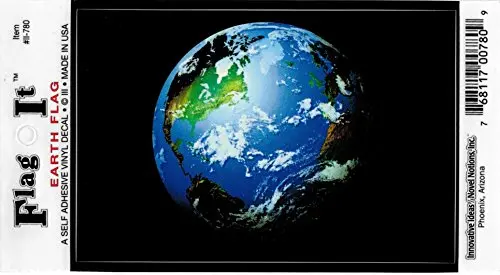 Earth Flag Decal For Auto, Truck Or Boat 1