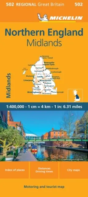 Michelin Map Great Britain: England North & The Midlands 502 (Maps/Regional (Michelin)) [Map] Michelin 1