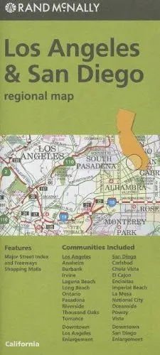 Rand Mcnally Los Angeles & San Diego, Ca Regional Map (Green Cover) [Map] Rand Mcnally And Company 1