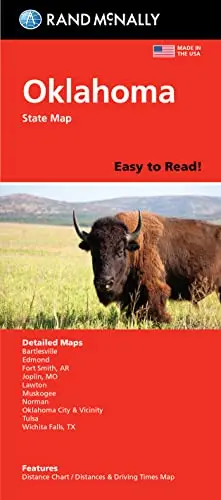 2022 Easy To Read! Folded Map: Oklahoma State Map (Archival Copy) 1