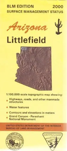 Arizona: Littlefield : 1:100,000-Scale Topographic Map : 30 X 60 Minute Series (Topographic) (Surface Management Status) United States 1