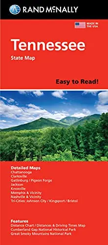 Rand Mcnally Easy To Read Folded Map: Tennessee State Map 1