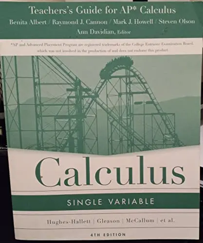Ap Correlation Guide & Teacher's Resource Manual To Accompany Hughes-Hallett Calc 4E [Paperback] Unknown Author 1