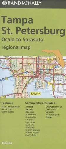Rand Mcnally Tampa/St. Petersburg Regional Map: Ocala To Sarasota Rand Mcnally 1