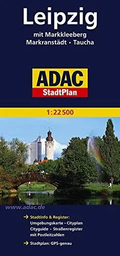 Leipzig Adac Stadtplan 1:20 000: Mit City- Und Durchfahrtsplan, Mit Postleitzahlen : Mit Grosser Umgebungskarte (German Edition) 1