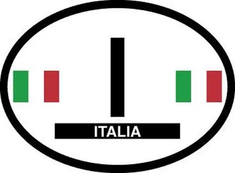 Flag It I Italy Oval Reflective Decals 2-Pack 1