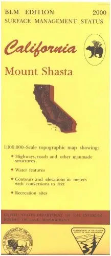 California: Mount Shasta : 1:100,000 Scale Topographic Map : 30 X 60 Minute Series (Topographic) (Surface Management Status) United States 1