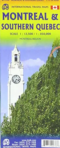 Montreal & Southern Quebec Travel Map 1:12.5K/ 1:850K [Map] Itmb Publishing Ltd 1