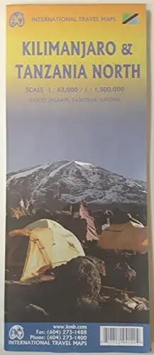 Kilimanjaro & Tanzania North Travel Reference Map 1:63K/1:3M [Map] Itmb Publishing Ltd 1