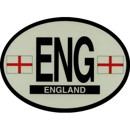 England Reflective Oval Decal 1