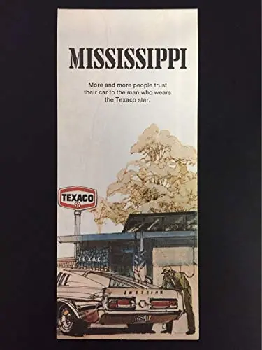 1974 Texaco Mississippi Road Map 1