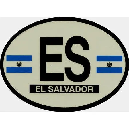 Innovative Ideas El Salvador Reflective Oval Decal 1