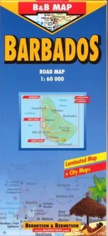 B&B Barbados Laminated Map Berndtson 1