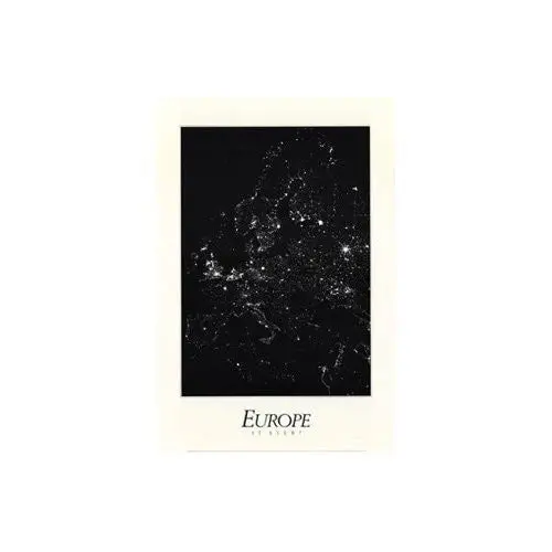 Europe At Night Gloss Ready-To-Hang [Map] United States Air Force 1