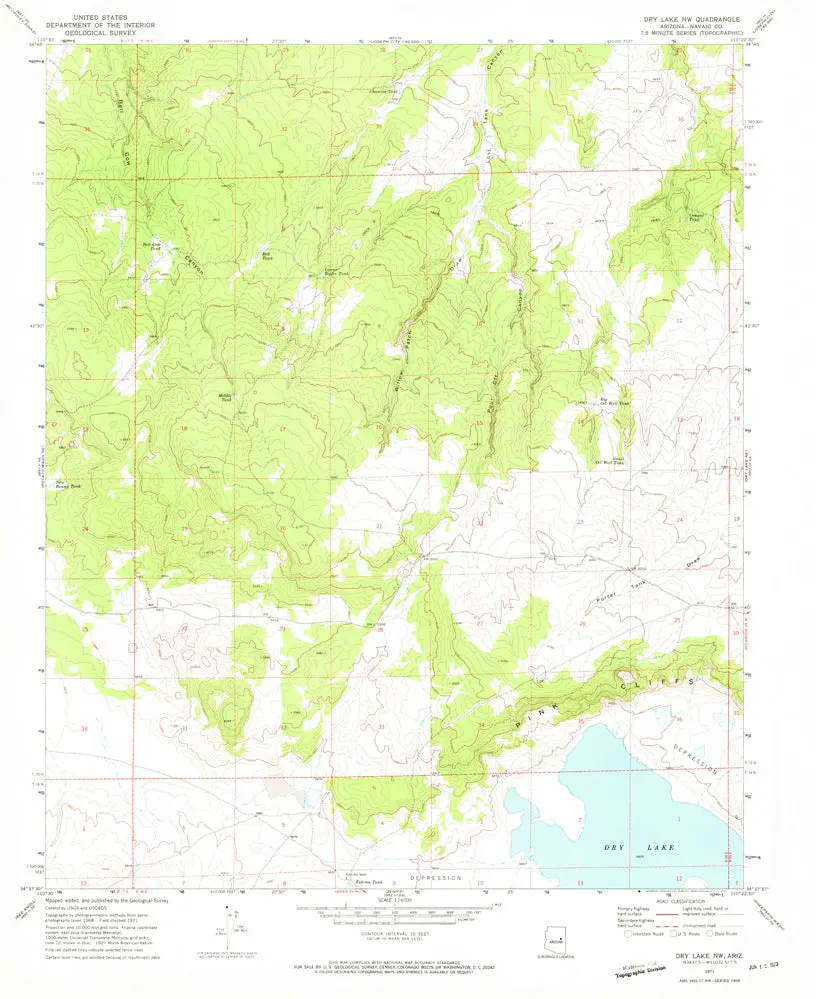 Dry Lake Northwest 7.5' [Map] United States Geological Survey 1