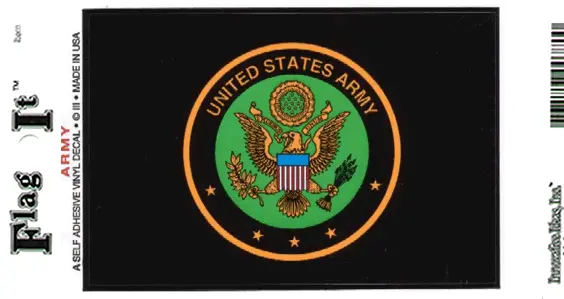 Flag It U.S. Army Seal: A Self Adhesive Vinyl Decal 6-Pack 1
