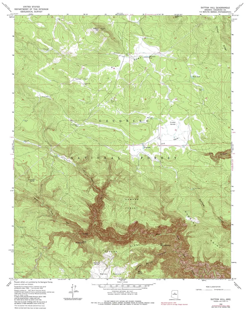 Dutton Hill, Arizona 1980 (7.5'×7.5' Topographic Quadrangle) 1
