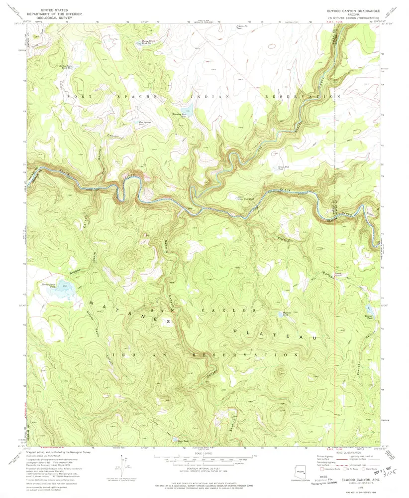 Elwood Canyon, Arizona 1976 (7.5'×7.5' Topographic Quadrangle) 1