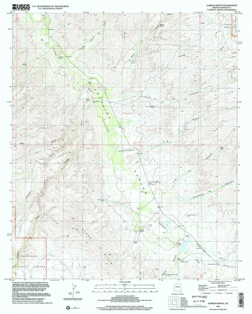 Eureka Ranch, Arizona 7.5' [Map] United Stated Geological Survey 1