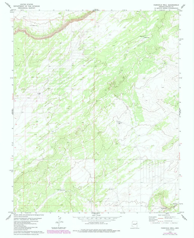 Fairchild Well, Arizona [Map] United Stated Geological Survey 1