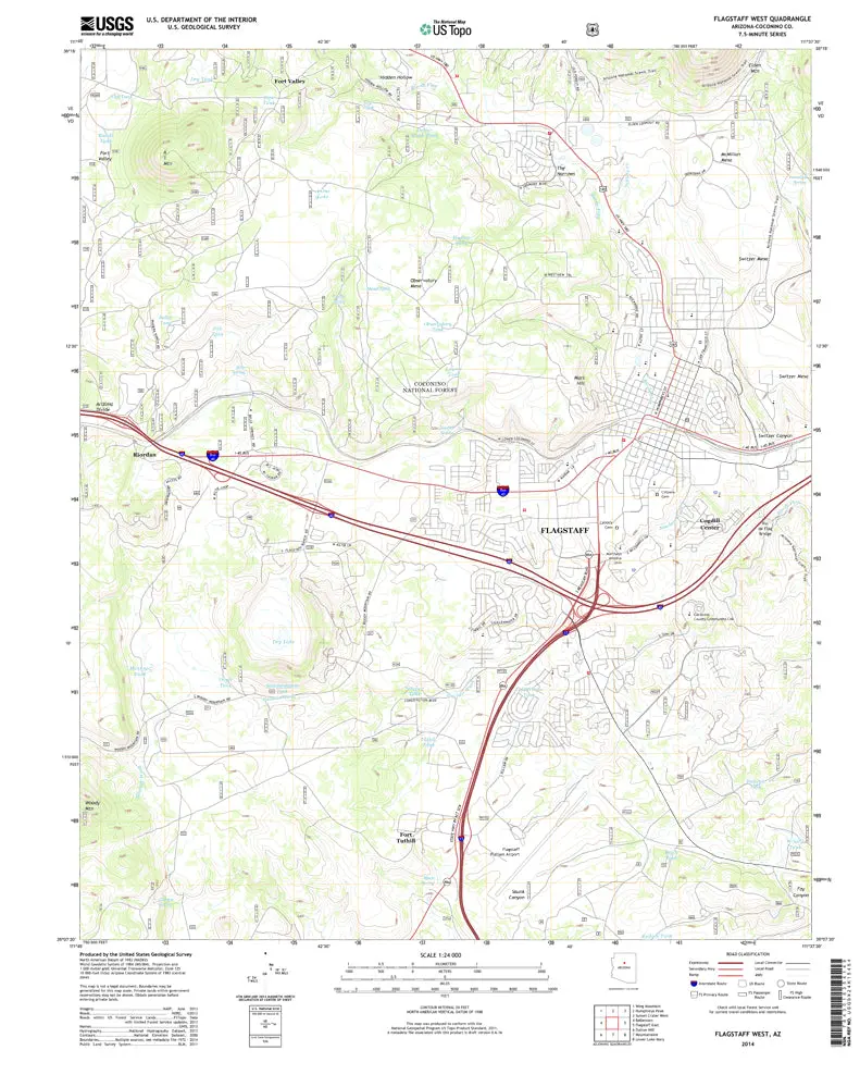 Flagstaff West, Arizona 2014 (Us Topo 7.5'×7.5' Topographic Quadrangle) 1