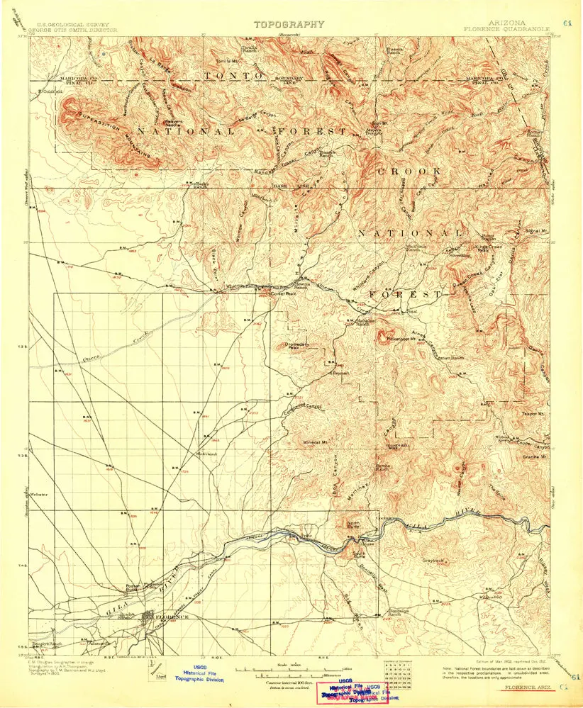Florence, Az 30' 1902 [Map] United States Geological Survey 1