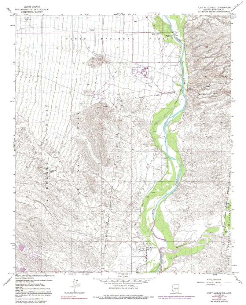Fort Mcdowell, Az 7.5' 1964 Pr 1974 Pi 1978 [Map] United States Geological Survey 1