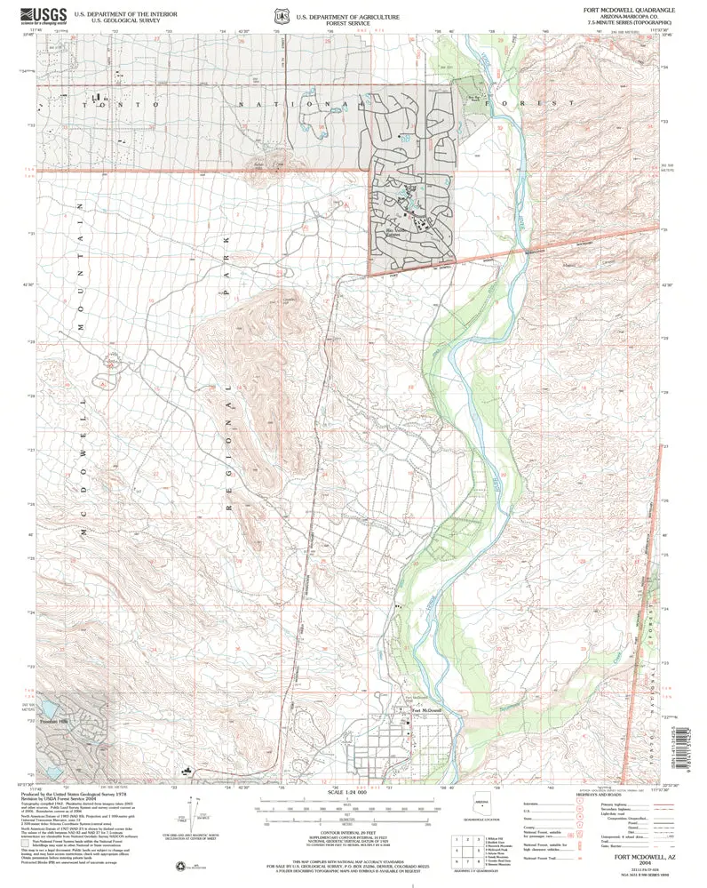 Fort Mcdowell 7.5' Az 2004 [Map] United States Geological Survey 1