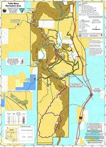 Table Mesa Recreation Area Full-Size Gloss Ready-To-Hang Wall Map [Map] Bureau Of Land Management Arizona Division Hassayampa Field Office 1