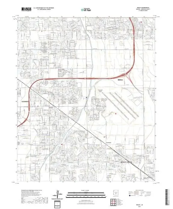 Higley, Arizona 2021 (Us Topo 7.5'×7.5' Topographic Quadrangle) [Map] United States Geological Survey 1